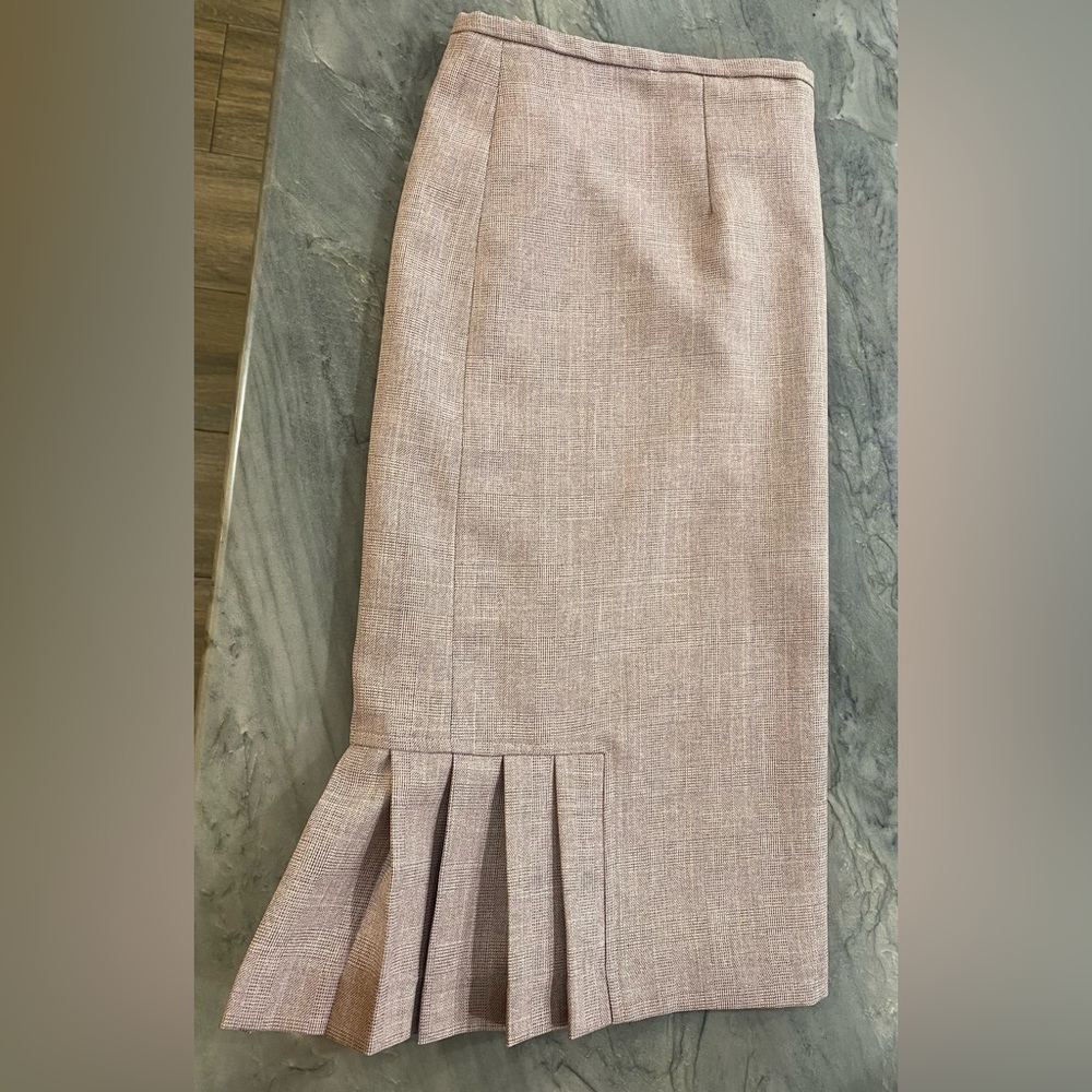 Purple pleated suit skirt size 18 BLACKER by Stanley Blacker EUC